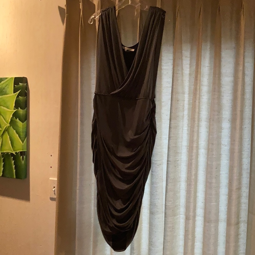 Olive green goddess dress